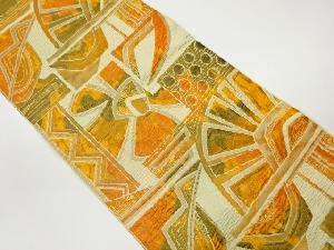 本場筑前博多抽象模様織出し名古屋帯